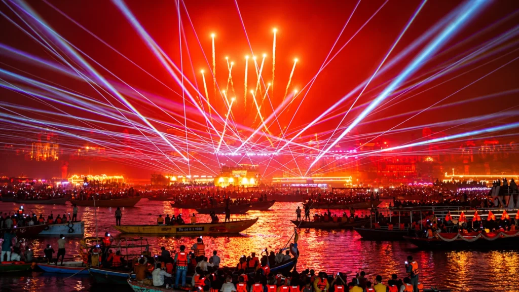 Dev Deepawali Photo, Dev Diwali Varanasi, Laser Light show in Varanasi